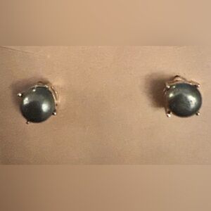 Elegant Gold and Black Stud Earrings